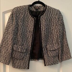Express Black and White Cropped Blazer